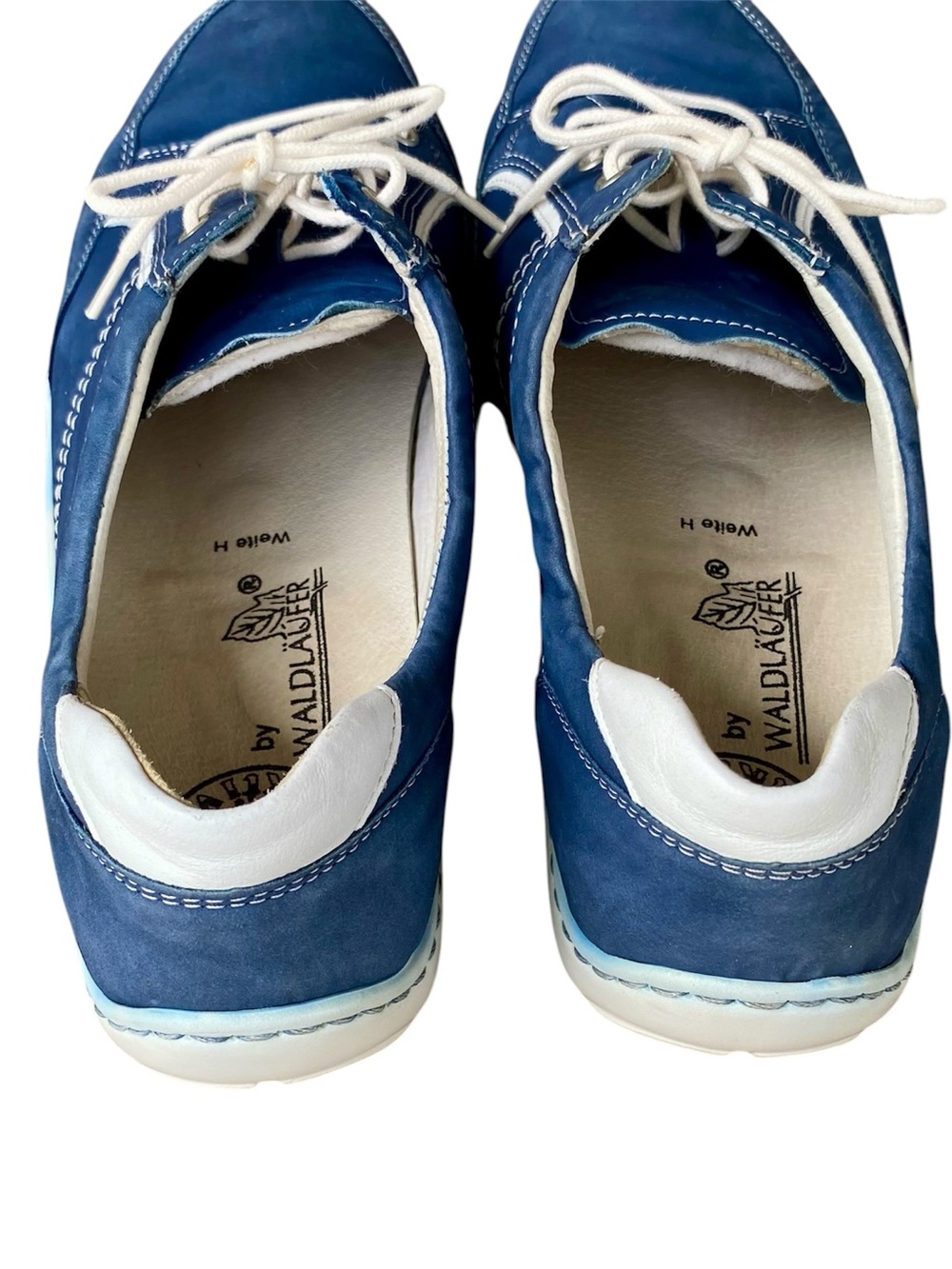 WALDLAUFER Jasmine Henni Shoe Sneakers Suede Blue White Women Size 6 - Picture 6 of 11
